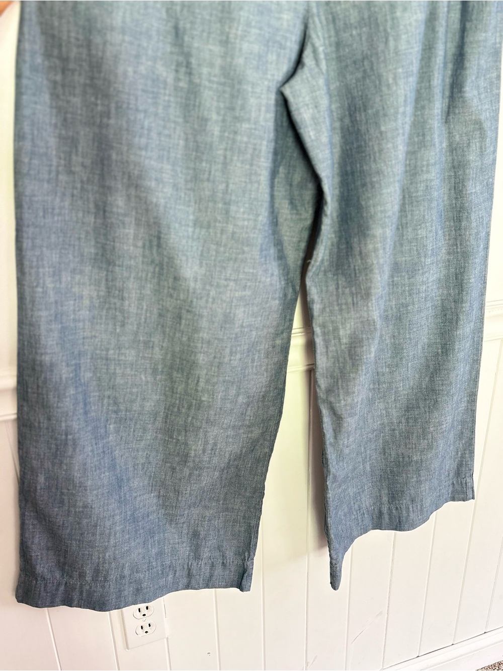Lauren Ralph Lauren Pleated Chambray Wide Leg Pants Size 16 NEW Classic L64 - Picture 15 of 15